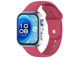Bracelete Para Huawei Watch Fit 4 / Fit 4 Pro / Fit 3 - Silicone - Fecho Invertido Vermelho Vinho