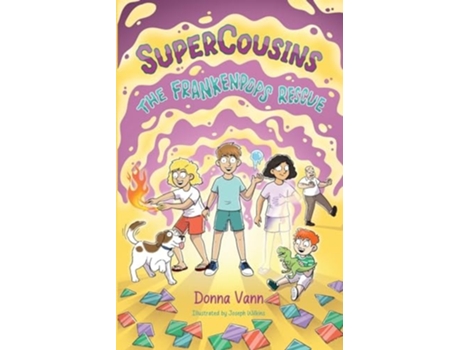 Livro SuperCousins The Frankenpops Rescue de Donna Vann (Inglês)