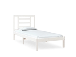 Estrutura de Cama Pequena Solteiro MAISON EXCLUSIVE em Madeira Maciça Branca 75x190 cm