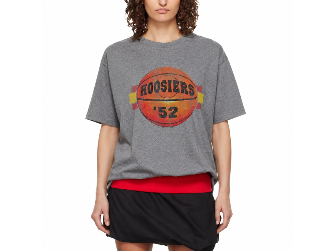 Rockinstone Hoosiers Movie Basketball 52 Solid Graphite Adult T-shirt Size:s