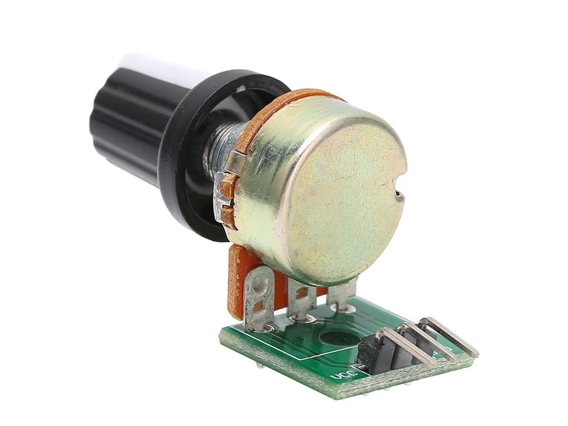 Módulo Potenciômetro 10k Resistor Ajustável Giratório de Uma Volta com Saída Analógica 0‑5v