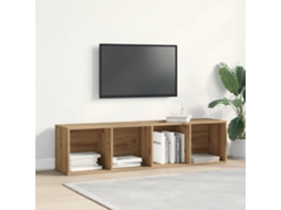 Vidaxl Móvel Tv Carvalho Artesanal 120x34x37 Cm Madeira Trabalhada