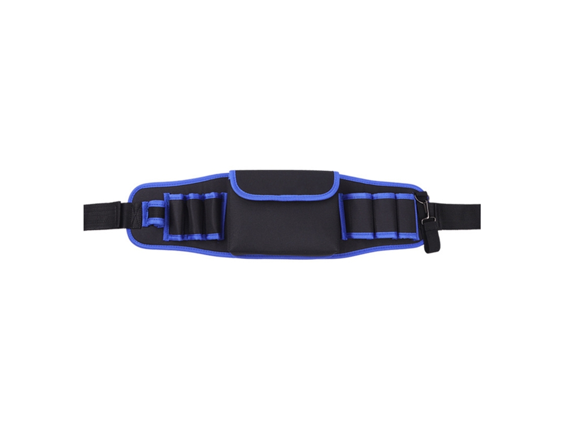 Bolsa de ferramentas multifuncional portátil pequena Oxford com cinto organizador de ferramentas, azul, 56x8cm L107