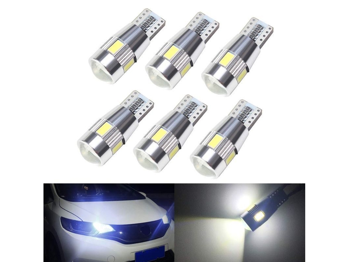 Lâmpada Led T10 Nova Line W5w Canbus 6 SMD 5630 super brilhante 6 unidades | S/MARCA