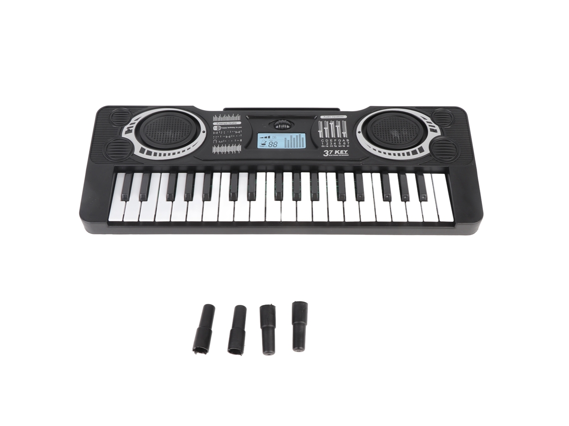 Piano de brinquedo elétrico com teclado multifuncional de 37 teclas para crianças a partir de 3 anos.