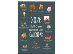 Calendário de Parede de 2026 em Inglês com Folhas de Papel Grosso e Cores Variadas. SFUSHOS
