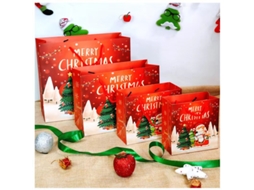 Conjunto De 12 Sacolas De Presente De Natal Com Embrulho Para Presentes E Sacola De Papel.