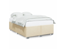 Bed Frame, Bed Frames Vidaxl Creme Tecido (140 X 200 Cm)
