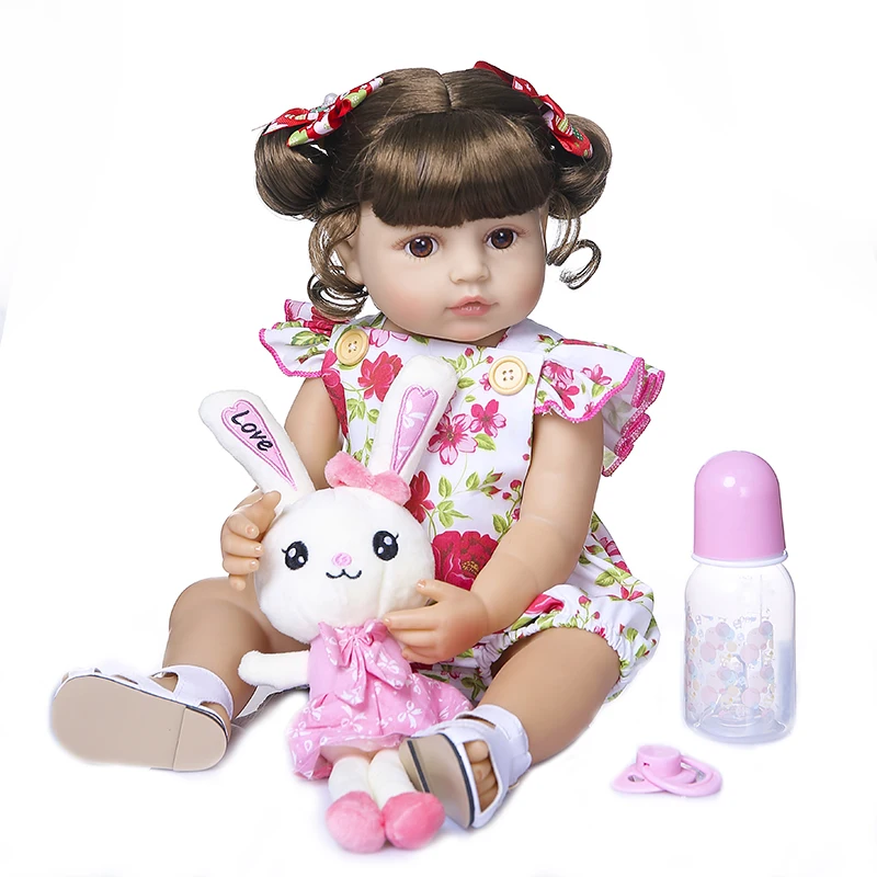 (macacão) Boneca Bebê Popular De 50cm, Corpo Inteiro, Em Silicone Macio, Com Rostinho Doce.