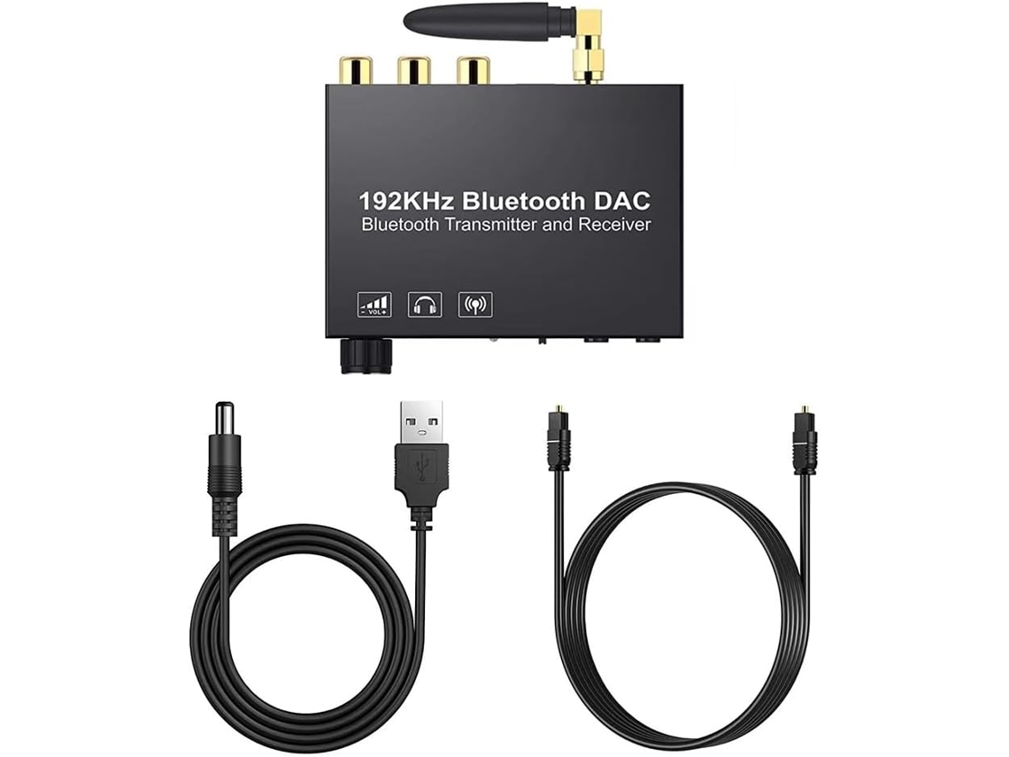 Conversor de Áudio Coaxial para Fibra Óptica Digital Bluetooth 5.0 de 192 Khz SFUSHOS