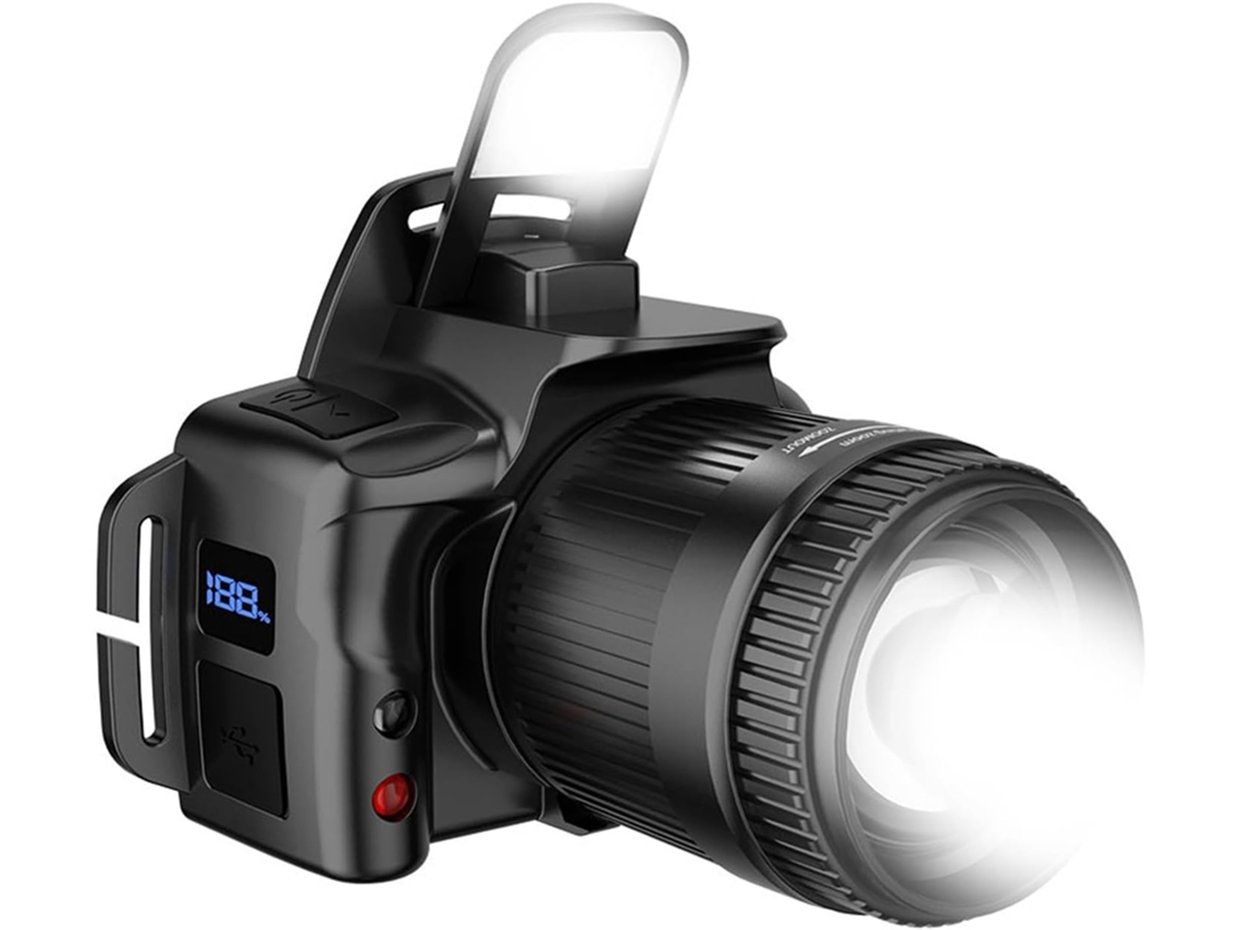 Lanterna De Cabeça Recarregável Para Camping Com Sensor Movimento.