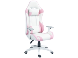 Cadeira Gaming Almofada Rosa Branco