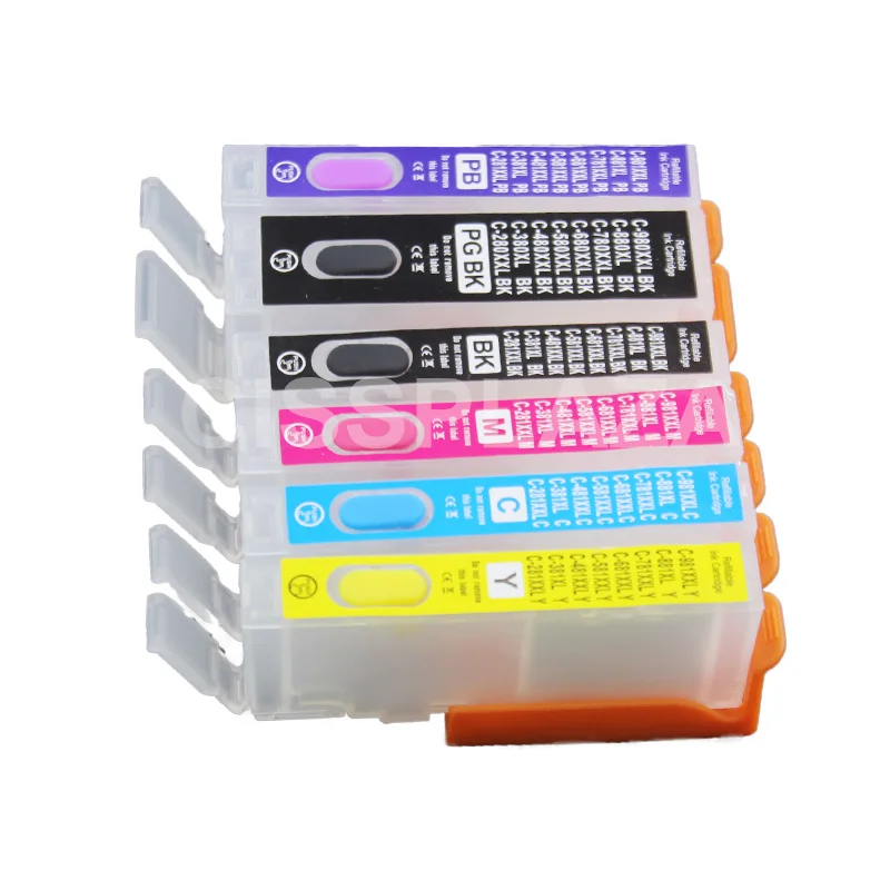5 Tinteiros pgi-580 Cli-581 Para Canon Pixma Ts705 Tr7550 Tr8550 Ts6150 Ts8150 Ts9150 Ts9155 Pgi580 Cli581