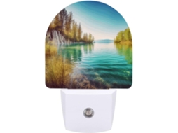 Luminária Noturna Quarto, Banheiro, Corredor, Andela Com Impressão De Água Cristalina E Lago Paisagem, Lâmpada Led