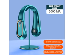 Ventilador de Pescoço MDUG, visor digital, sem hélices, portátil, recarregável USB