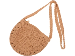 Bolsa De Ombro Boêmia Em Algodão Tecido À Mão, Pequena Bolsa Vintage Em Formato De Meia-lua Para Mulheres, Confortável E
