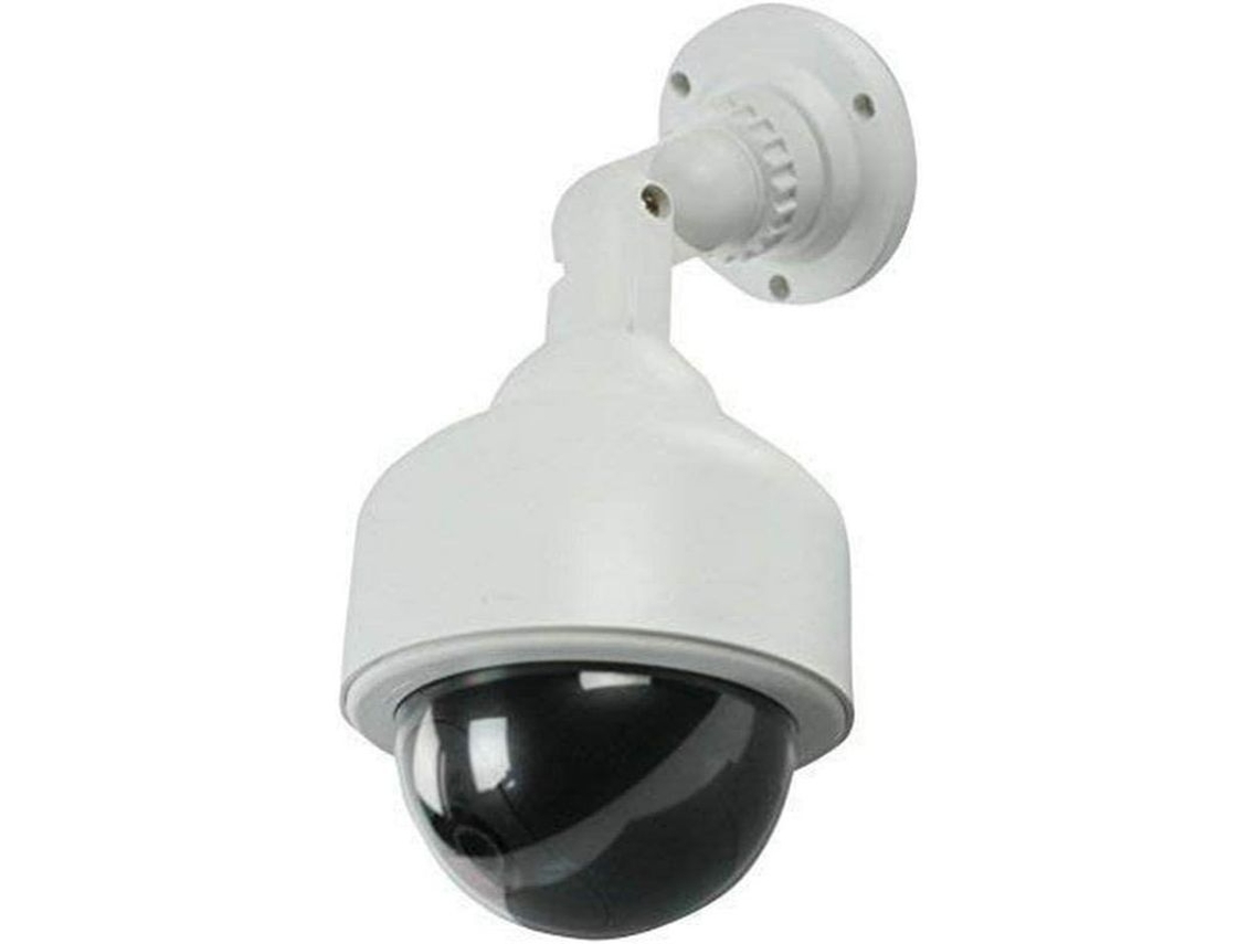 Câmera De Segurança Falsa Com Led Vermelho Piscante E Adesivo De Aviso Para Indoor E Outdoor