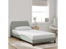 Vidaxl Estrutura De Cama Dover 100x203 Cm Veludo Cinzento-claro