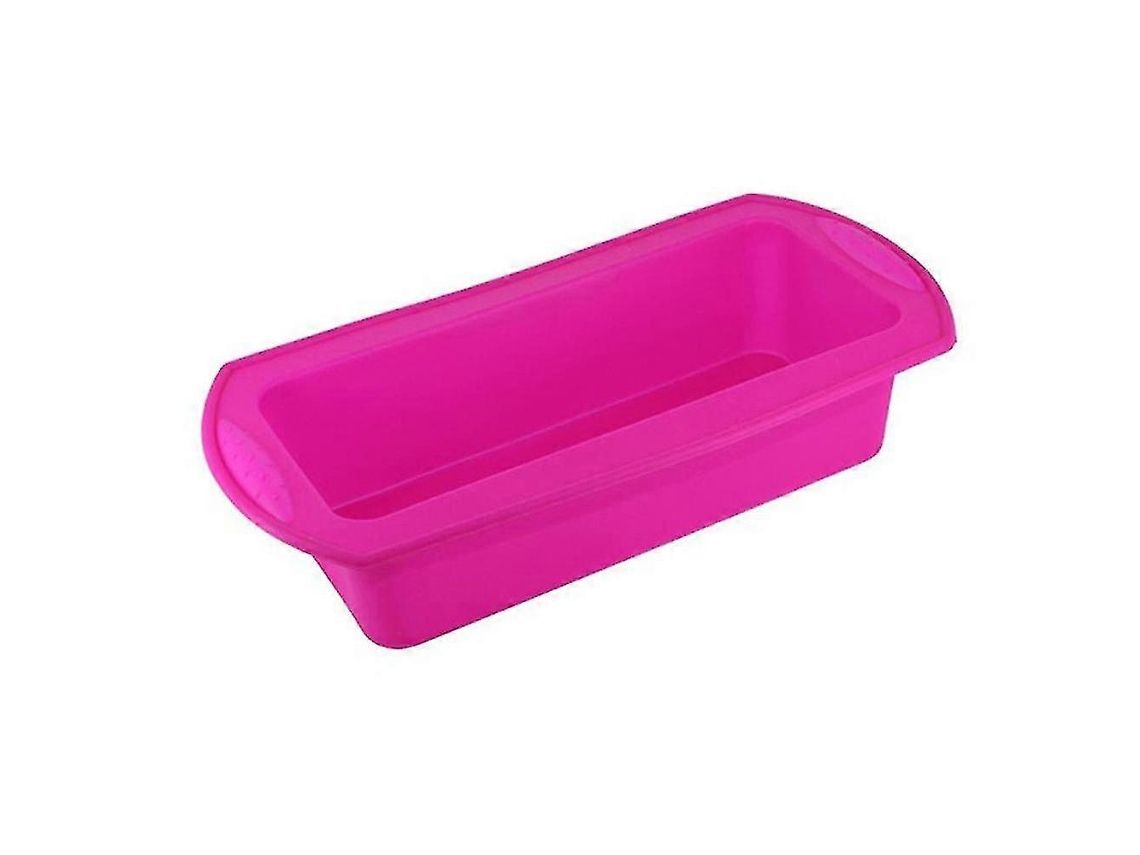 Molde de Silicone para Pão e Bolo Antiaderente Resistente Ao Calor Forno Micro ondas Refrigerador 27x13x6.5cm 2*rosa