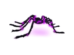 Ats aranha Peluda Led de 125cm Aranha Iluminada Brinquedo de Pelúcia Aranha Gigante Decoração de Festa e Casa Assombrada