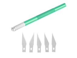 Caneta de Gravura YURU para Metal, Madeira e Papel com 5 Lâminas de Substituição Verde