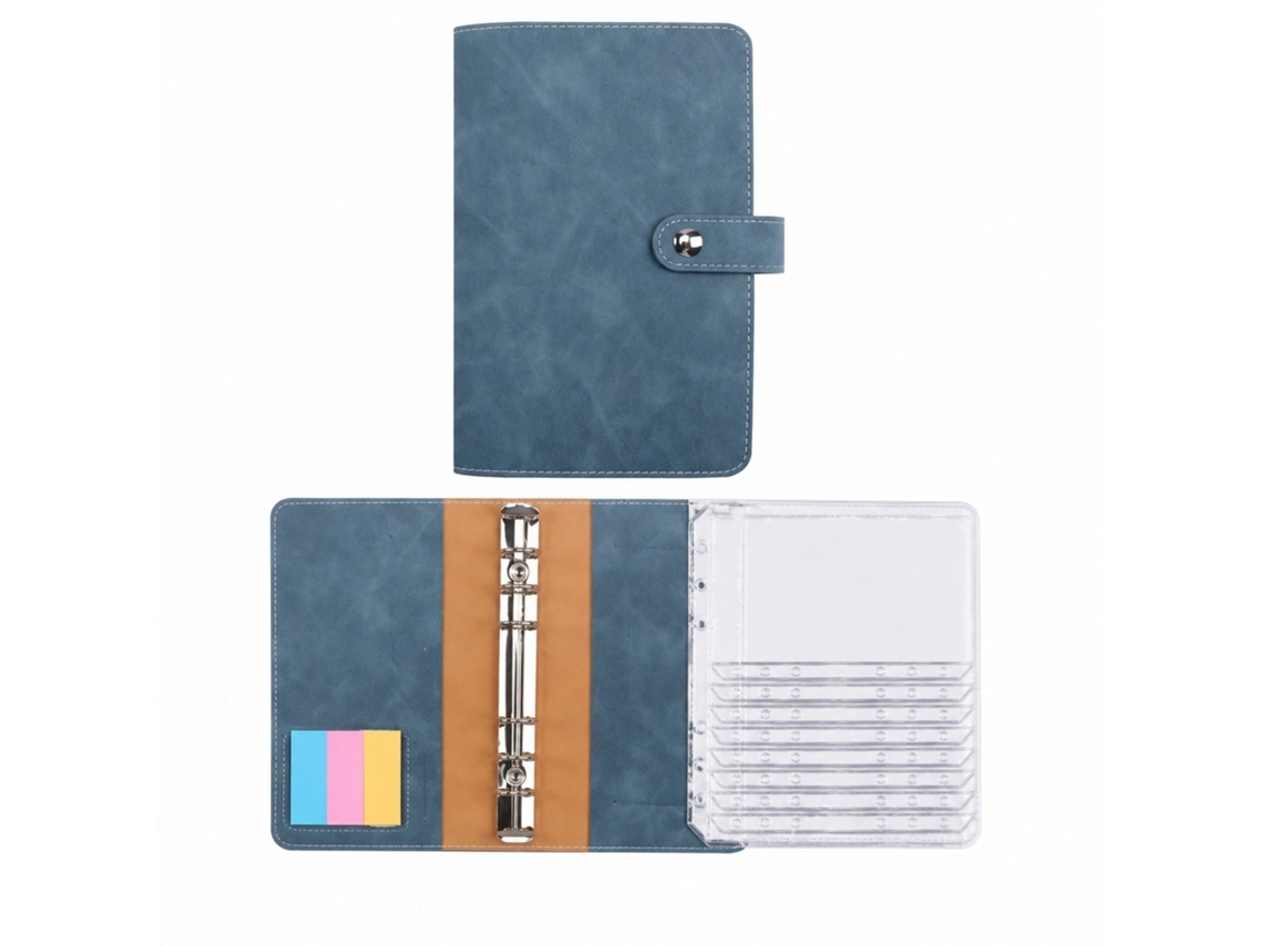 Caderno Binder Conjunto, Refillable Round Ring, Flexible Smooth Surface, Para Estudantes