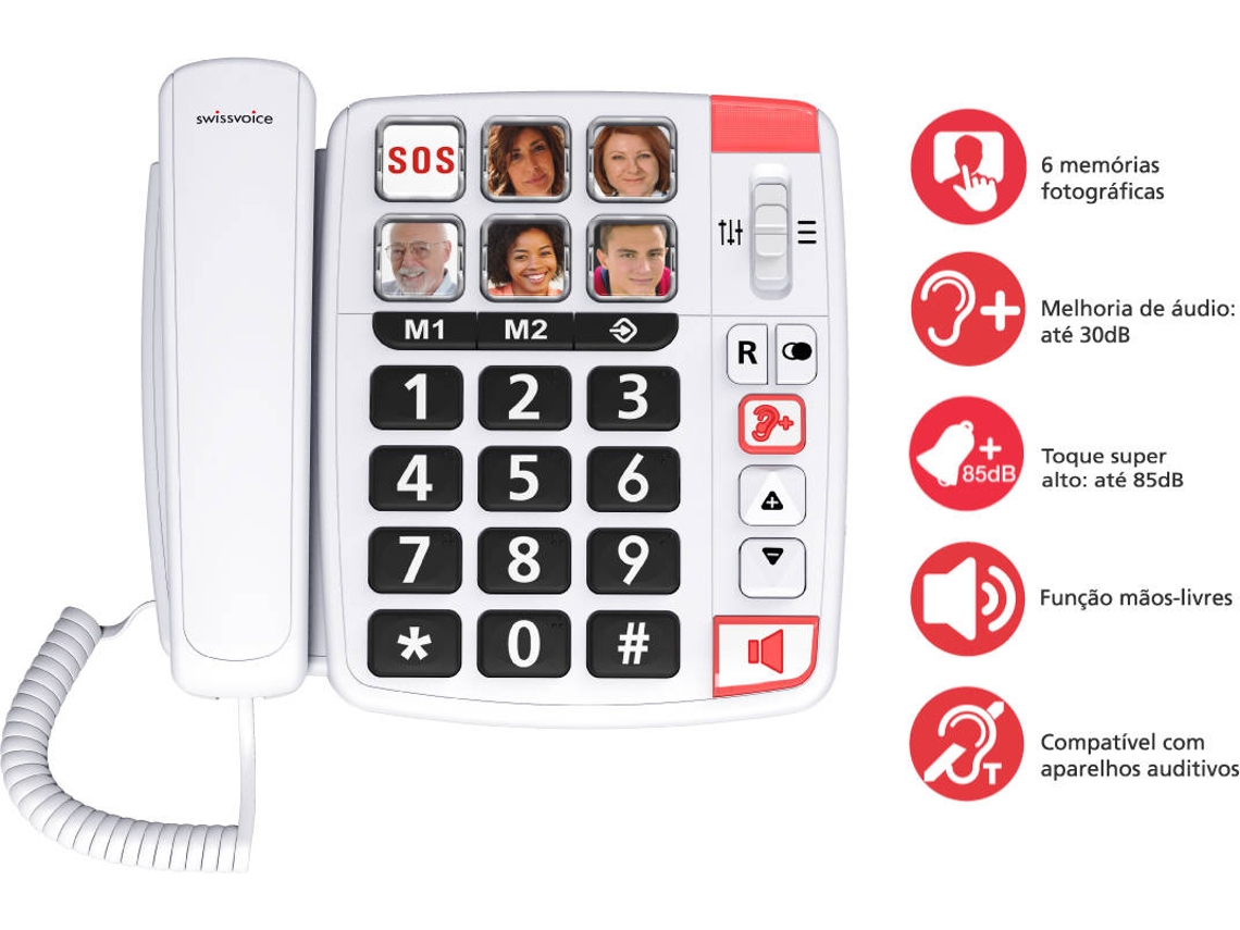 Telefone SWISSVOICE Xtra 1110 Branco