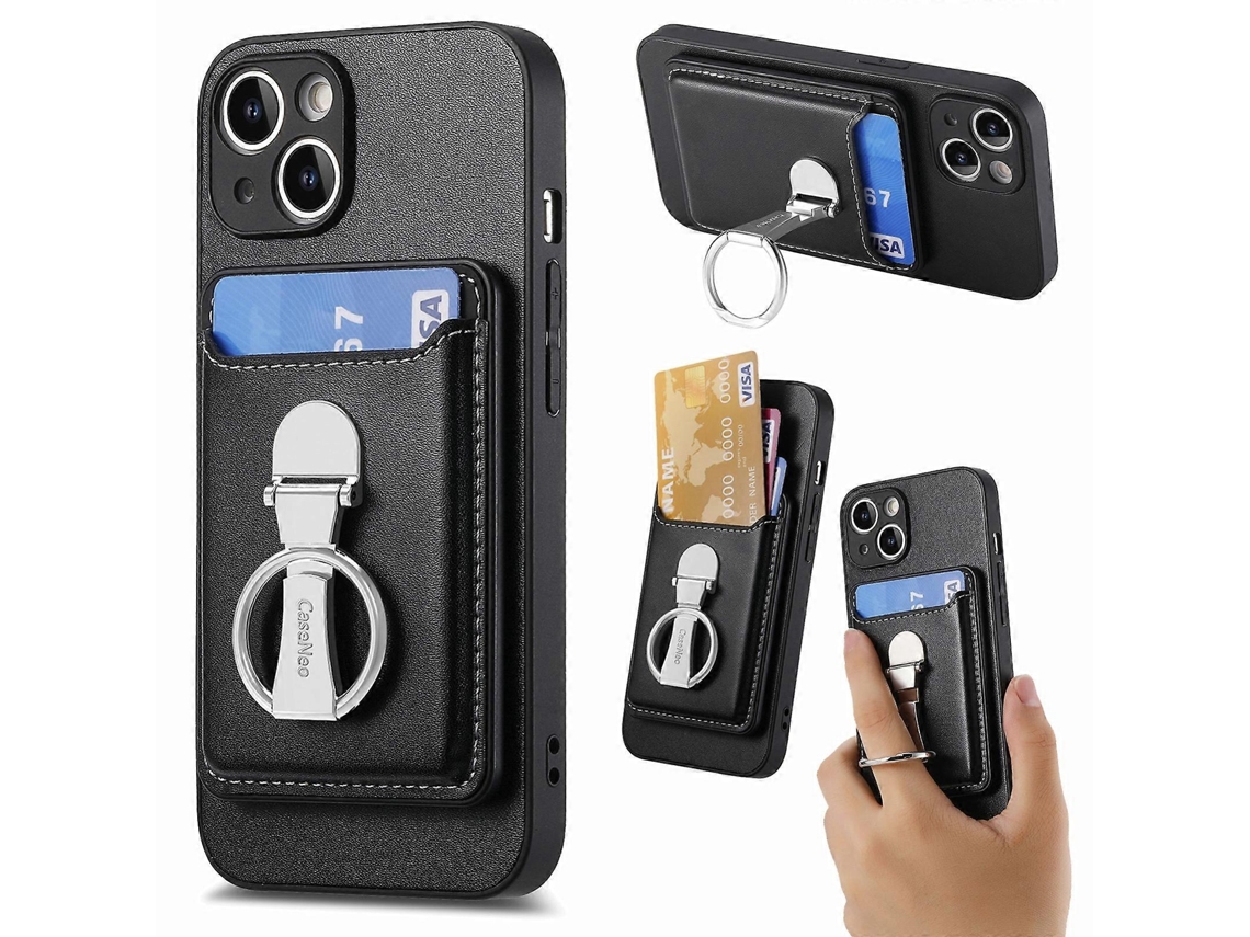 Capa De Celular Com Suporte Magnético E Anel De Fixação, Com Toque Suave, Para Iphone 15 Plus