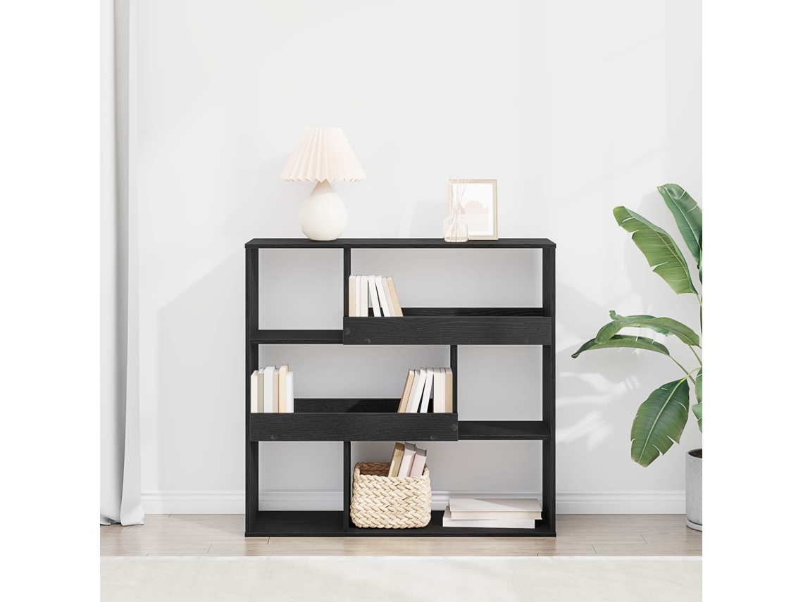 Vidaxl Prateleira De Livros 4 Níveis 100 X 33 X 94,5 Cm Carvalho Preto