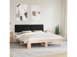 Vidaxl Estrutura de Cama com Cabeceira Estofada Preto 180 X 200 Cm