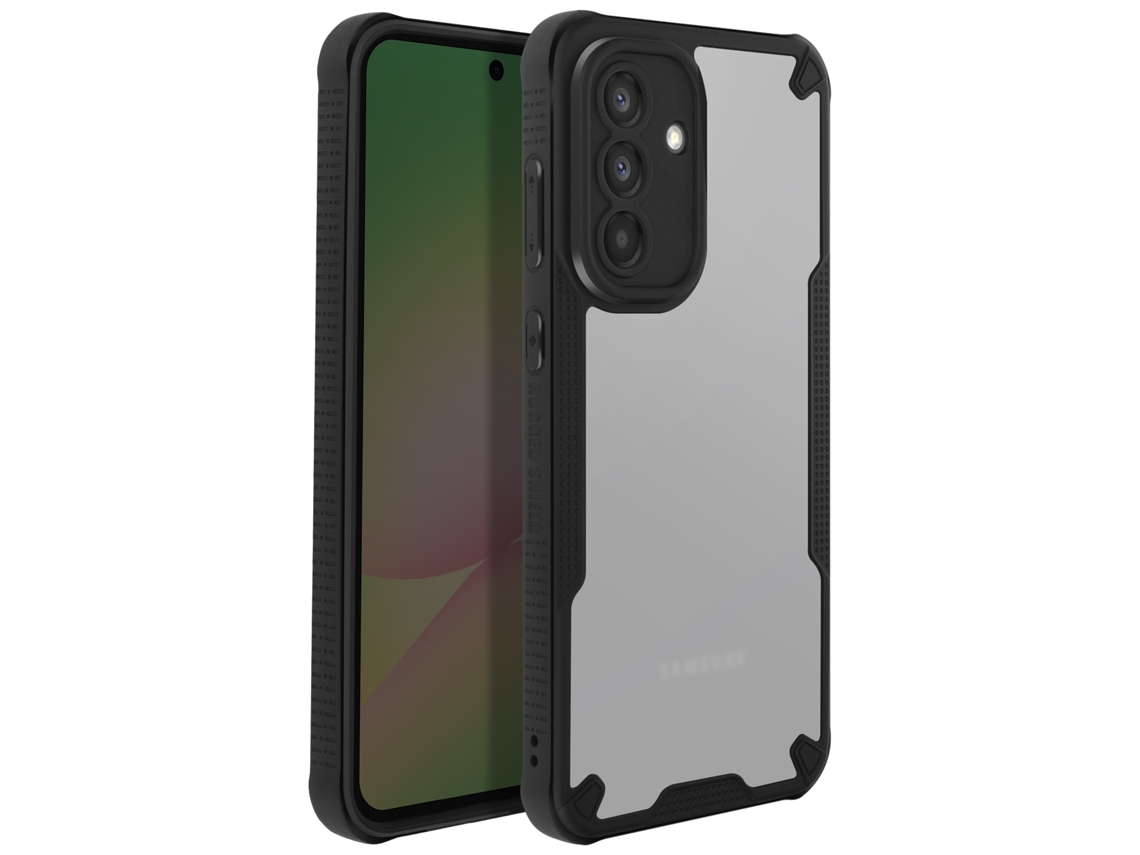 Avizar Capa Para Samsung Galaxy A56 Cantos Reforçados Preto Transparente