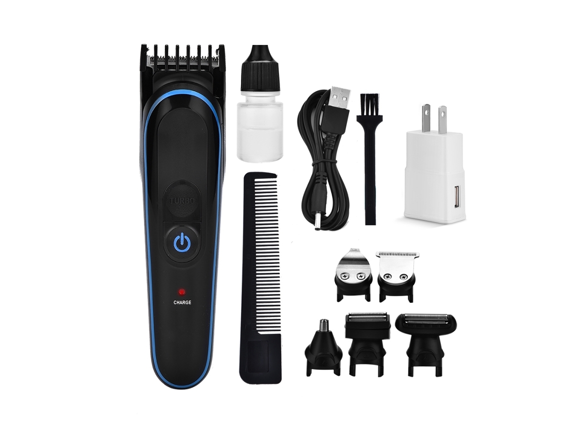 Afeitadora Elétrica Multifuncional Com Cortador De Cabelo Nasal E Cabeça Lavável Para Homens