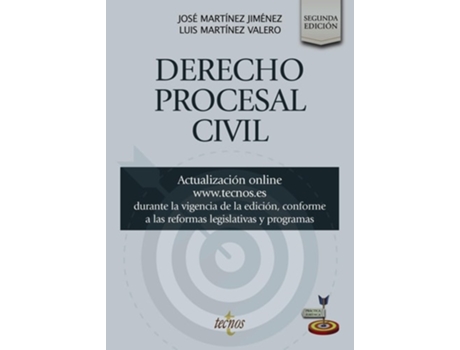 Livro Derecho Procesal Civil Da Editorial Tecnos De José Martínez Jiménez E Luis Martínez Valero (espanhol)