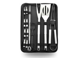 Conjunto De 16 Peças De Ferramentas Para Bbq, Em Aço Inox, Fácil De Limpar, Para Churrasqueira E Bbq