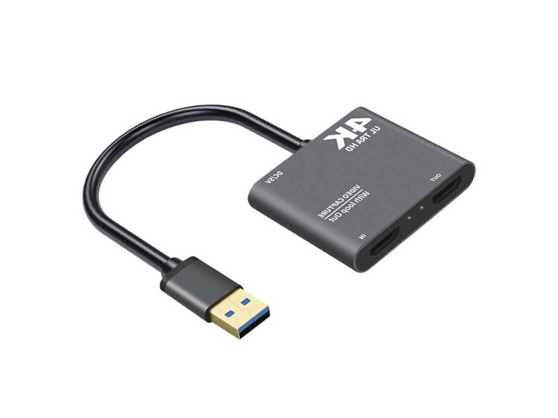 Placa De Captura De Vídeo Compatível Com Hdmi Para Usb 3.0 4k 1080p Loop Out Audio Grabber Slowmoose
