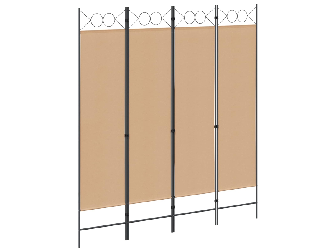 Conjunto 1 Divisor De Ambiente Vidaxl Bege Poliéster (160 X 180 Cm)