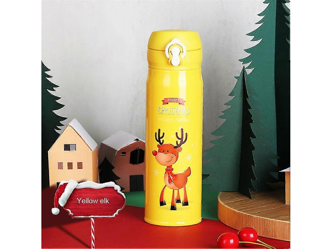 Garrafa Térmica De 450 Ml, Caneca De Natal, Garrafa De Água Com Isolamento A Vácuo, Aço Inoxidável Ly Ebike