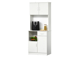 Armário de Cozinha Painel de Partículas P2 Cor Branco 71x41x178 cm Homcom