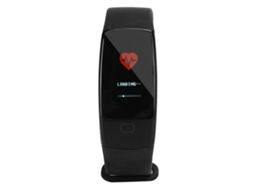 Pulseira Fitness Inteligente Com Monitorização De Batimento Cardíaco E Pressão Arterial, Acompanhamento Esportivo, Preto