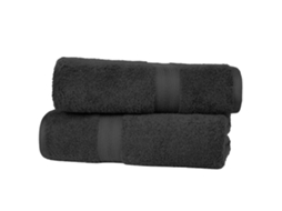 Conjunto de Toalhas Básicas Pretas, Pacote com 2 Unidades AQUAFORGE