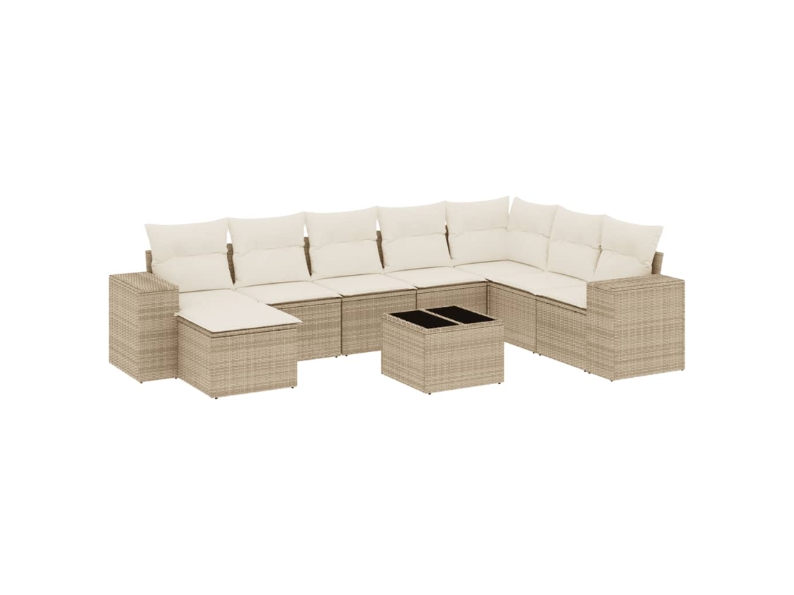 Garden Sofa Set, Garden Sofa Sets Vidaxl Bege Rattan / Vime (n/a)