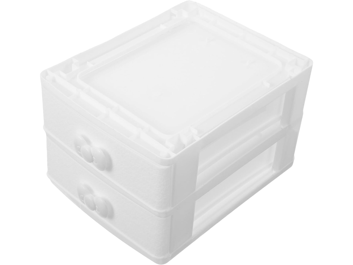 Organizador de mesa transparente multiuso para cosméticos e joias, caixa plástica para crianças ou Gokoco
