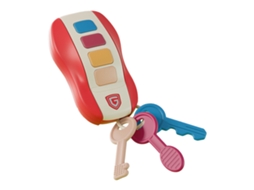 Mali brinquedo Chave Carro Inteligente 4 Sons 10 Músicas Luz Vibrante Abs Infantil Vermelho