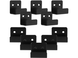 Ganchos De Ferro Preto Pendurar Placas Decorativas, Com Fivela Móvel E Ajuste Rápido, Pacote Com 10 Peças