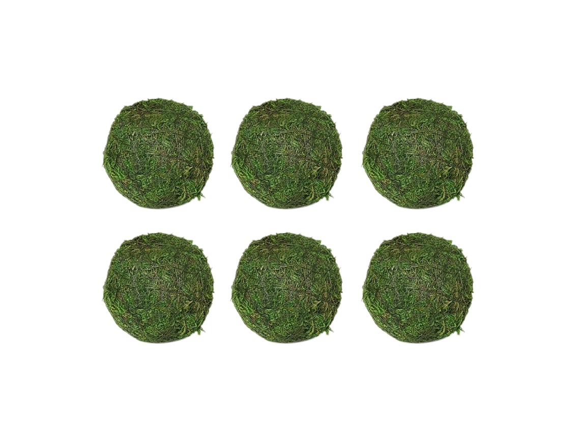 Bola De Musgo (6 Unidades 9cm Flor Seca Decorativa)