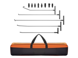 Kit de Remoção Amassados Sem Pintura 13 Peças, Varas Carroceria Aço Inoxidável com Bolsa para Manutenção Oficina Menores