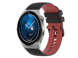 Pulseira De Silicone Quadriculada Bicolor Para Huawei Watch Gt3 Pro 46mm 22mm