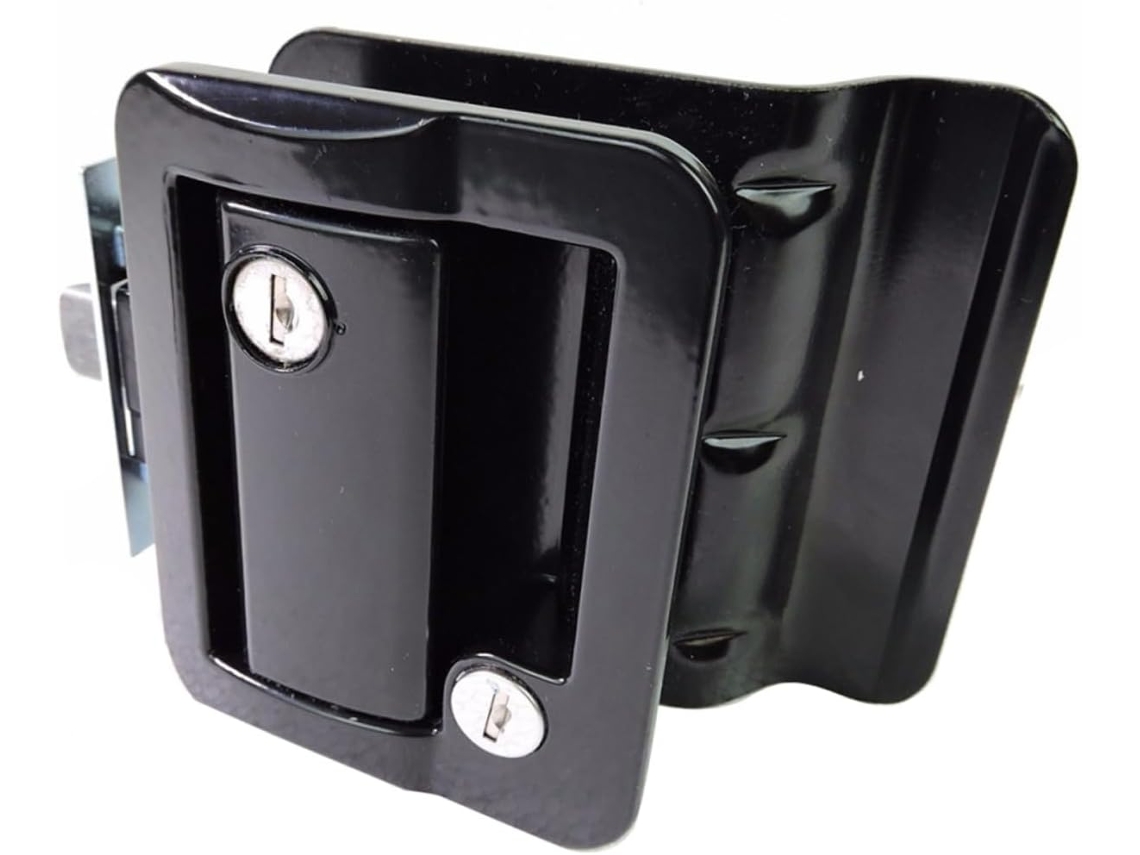 Fechadura De Porta Para Trailer Motorhome Em Liga Zinco Preta