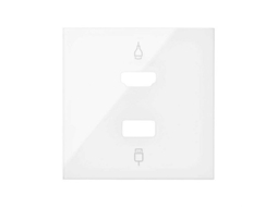 Tampa para Conector Hdmi + Usb Branco Brilhante SIMON 100