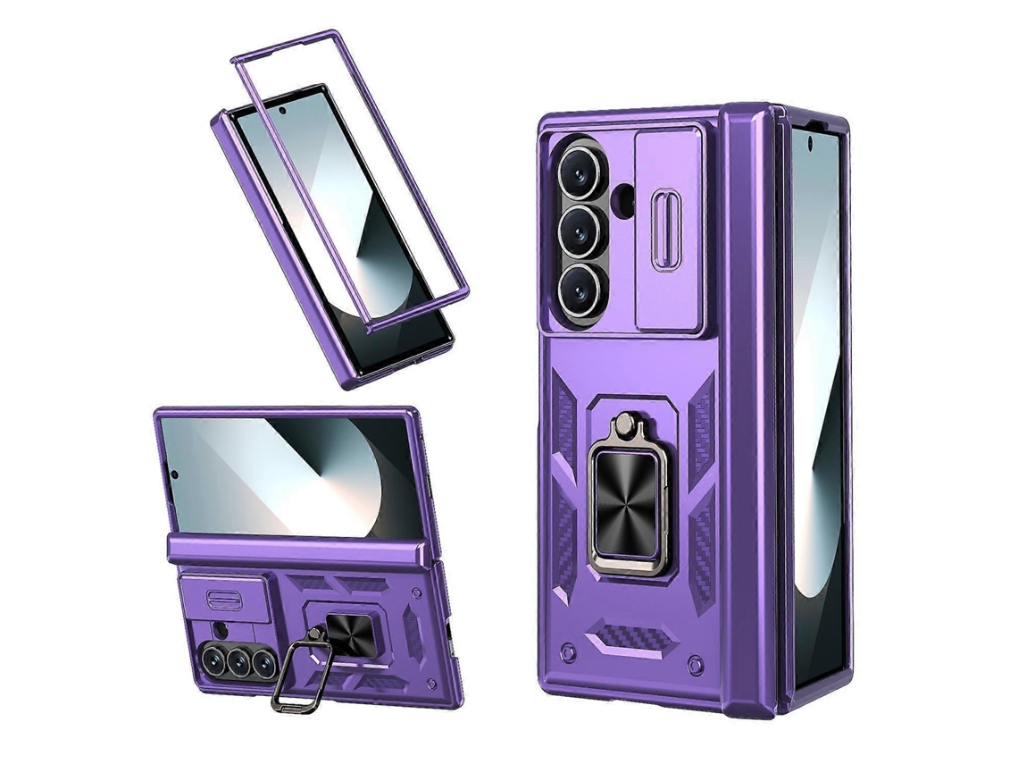 Capa Para Celular Kalebol Com Dobradiça Deslizante E Suporte De Anel Para Samsung Galaxy Z Fold7 5g